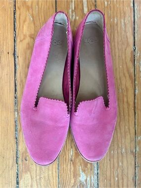 UGG Women's Hot Pink Suede Loafers